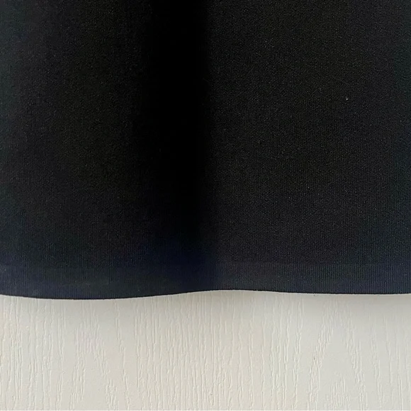 MICHAEL KORS Black Sleeveless Mock Neck Knit Midi Dress Stretch Bodycon Medium - Picture 3 of 8